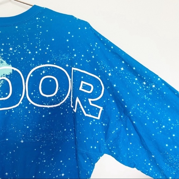 Disney Parks Star Wars ENDOR Spirit Jersey Ewok Blue Starry Sky Size Small - Picture 10 of 12